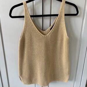 Banana Republic Tan Knit Tank Top